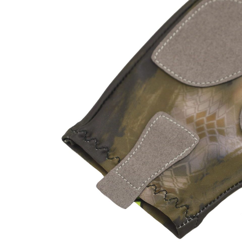 ПЕРЧАТКИ ДЛЯ РЫБАЛКИ ЛЕТНИЕ AQUATIC UPF50+ (CARP CAMO BRONZE) 2