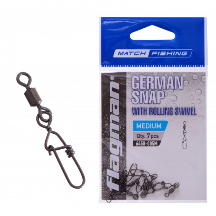 Застежка с вертлюгом Flagman German snap M1