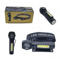 Налобный-ручной фонарь светодиодный+COB HEADLAMP KX-212 Фонарь аккумуляторный с регулировкой угла наклона + Магнит Налобный-ручной фонарь светодиодный+COB HEADLAMP KX-212 Фонарь аккумуляторный с регулировкой угла наклона + Магнит