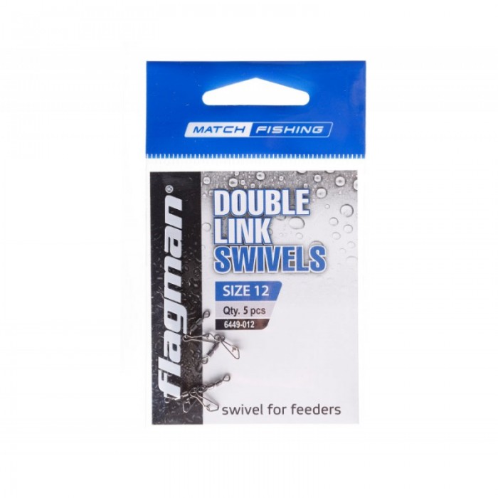 Фидерный двойной вертлюжок Flagman Double Link Swivels №12 5шт1