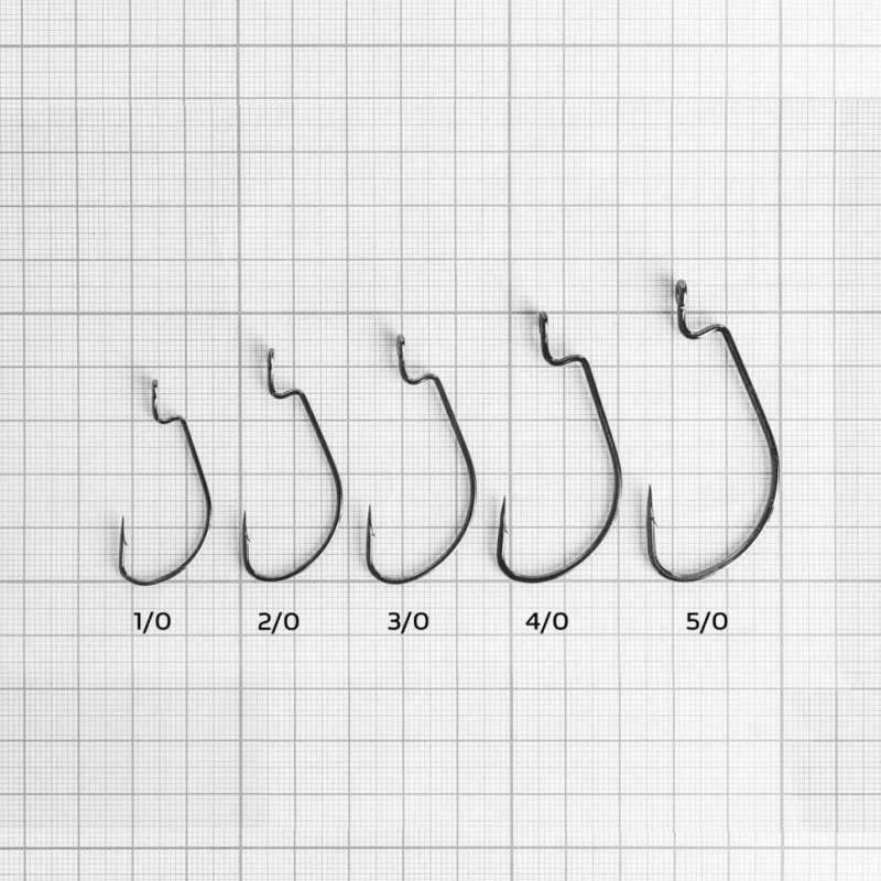 Крючок Helios офсетный B-91BC, все размеры 2