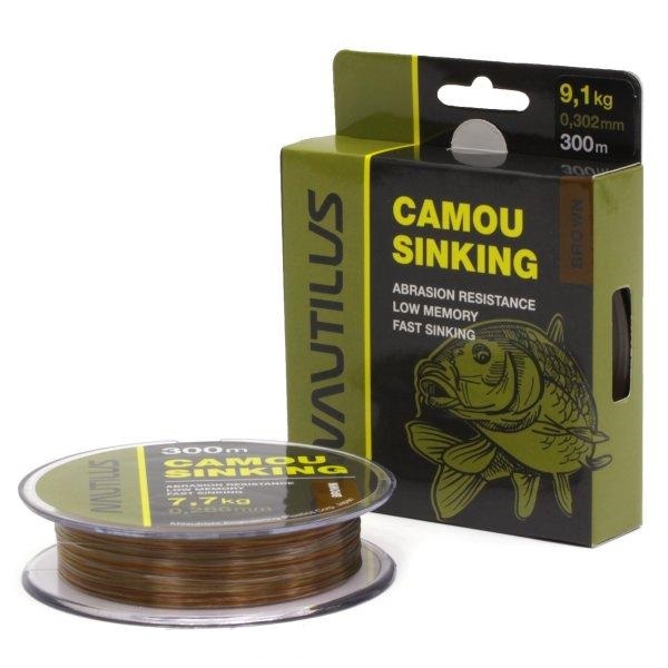 Леска Nautilus Camou Brown Sinking  d-0.302мм 300м