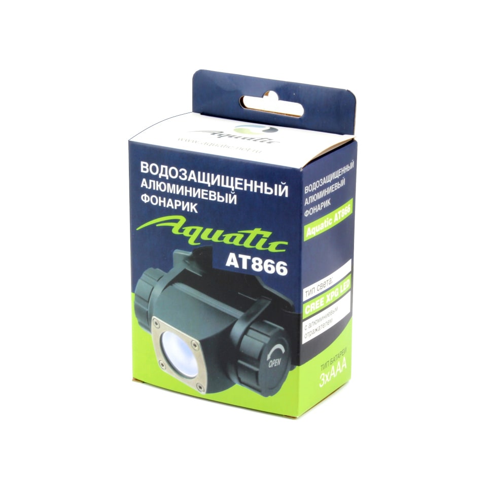 ВОДОЗАЩИЩЕННЫЙ АЛЮМИНИЕВЫЙ ФОНАРИК AQUATIC AT866 1 ВОДОЗАЩИЩЕННЫЙ АЛЮМИНИЕВЫЙ ФОНАРИК AQUATIC AT866 1