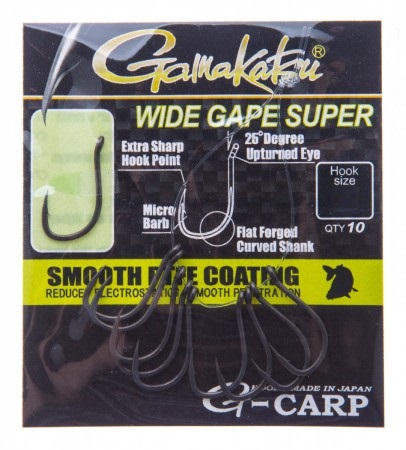 Крючки карповые Gamakatsu G-Carp Wide Gape Super 1