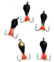 Мормышка ЯМАН вольф. бн. Черт с петлей с коронкой из никеля (короткий) 3мм 0,9г цв. в асс-те