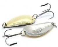 Блесна Питерская колеблющаяся Ложка-классика, цвет жёлто-белый, 20 г