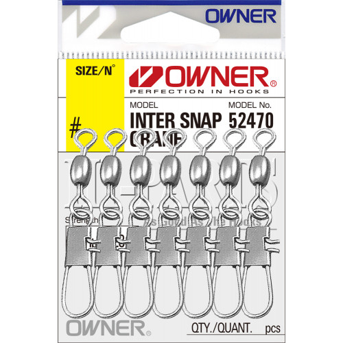 OWNER Застежка с вертлюгом Inter Snap Crane 1