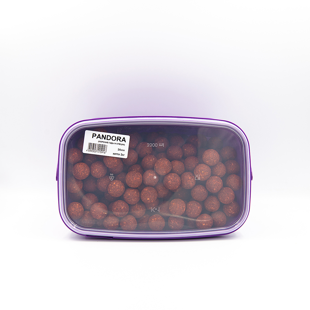 Бойлы растворимые Pandora (морские гады и специи) 24 мм, ведро 2 кг