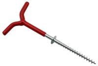 Ввёртыш в лёд (нержавеющая сталь), обрезиненная ручка.