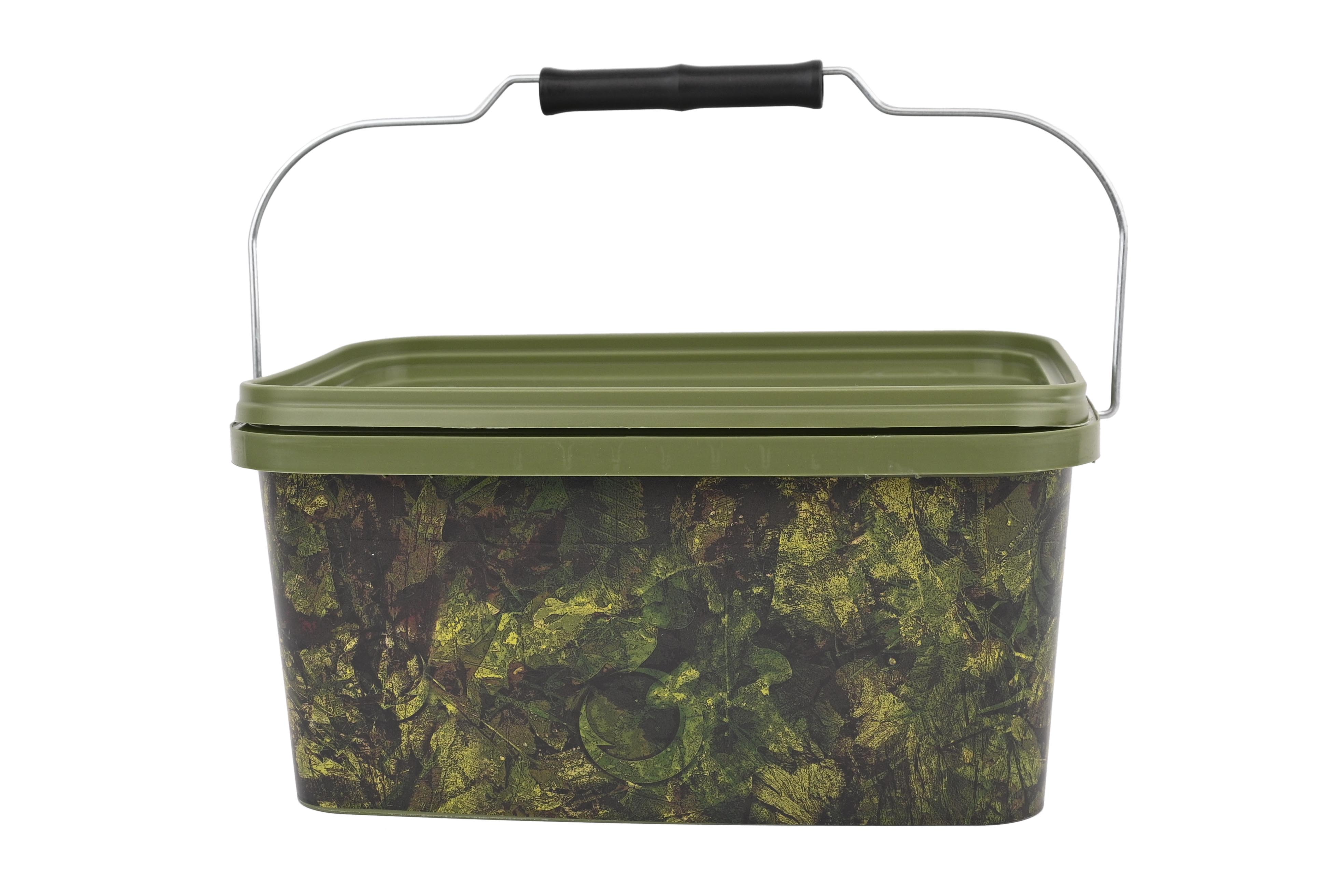 Ведро Gardner пластиковое для прикормки Square Camo Buckets Medium 10л 1