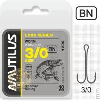 Крючок двойной Nautilus Double Long series Worm 1200 №3-0