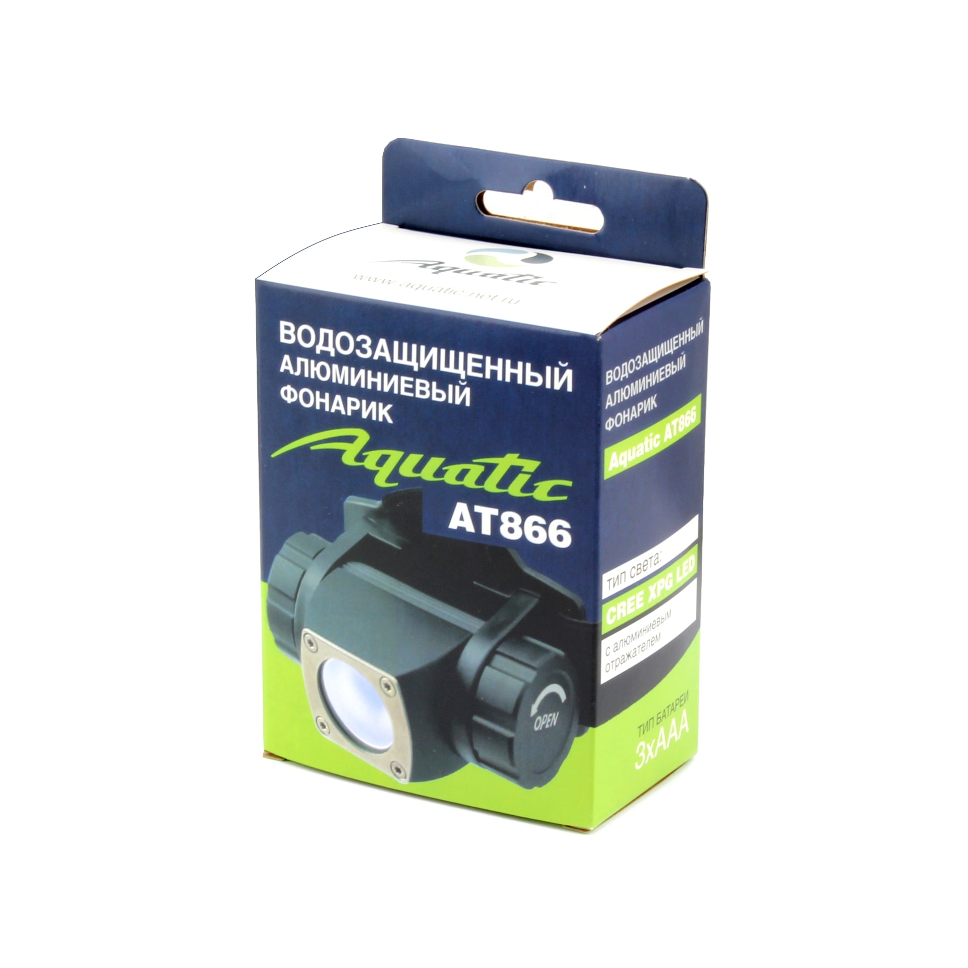 ВОДОЗАЩИЩЕННЫЙ АЛЮМИНИЕВЫЙ ФОНАРИК AQUATIC AT866 1