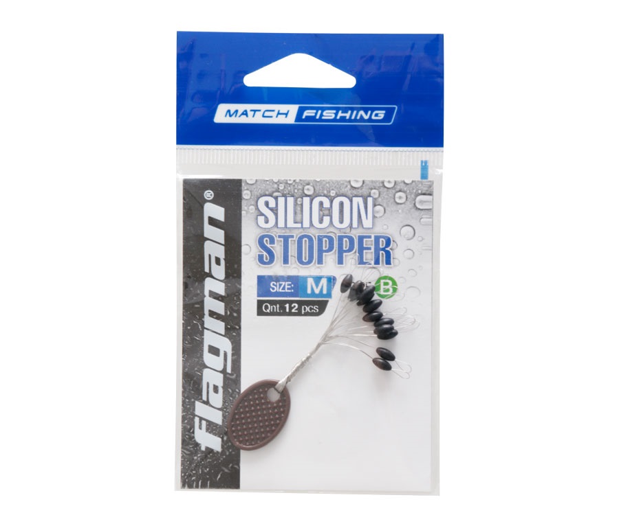 FLAGMAN Стопор для лески черный M 12шт